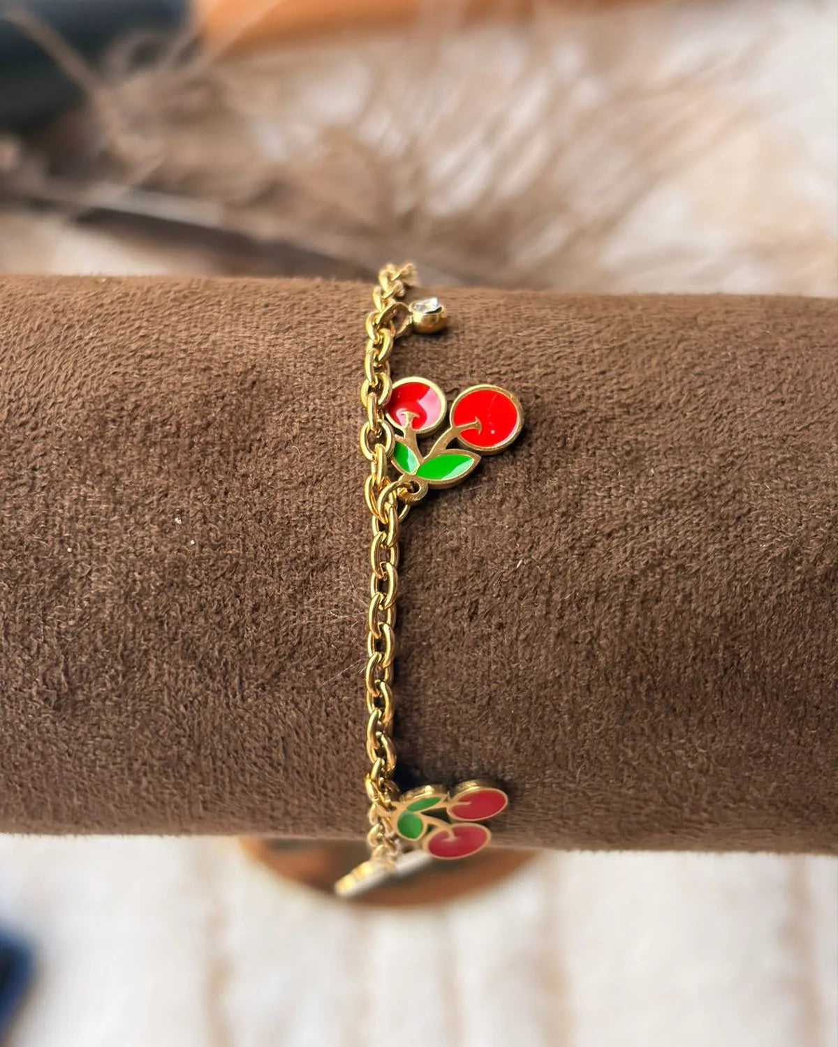 Minimal with cherry and stone hangings